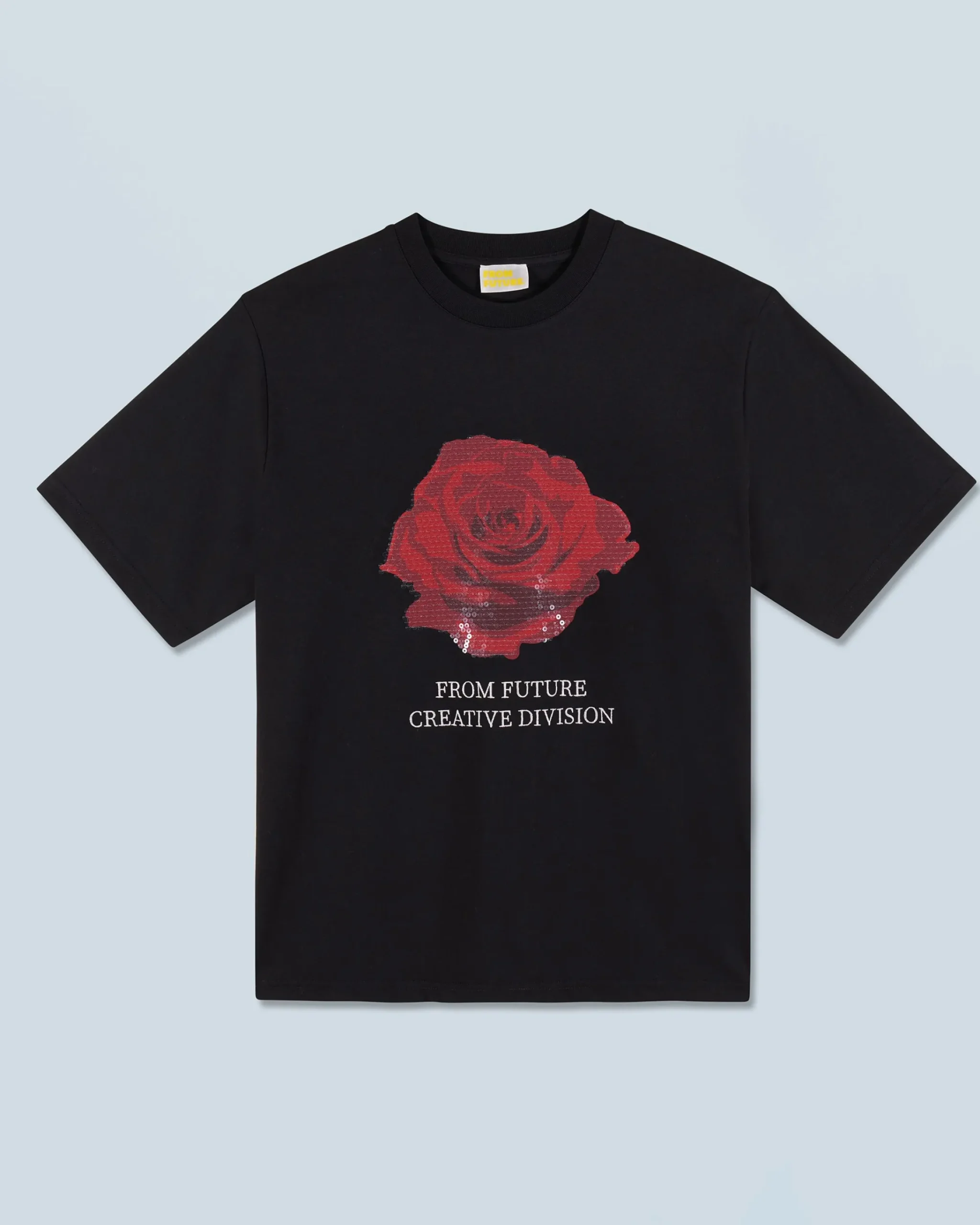 FROM FUTURE T-Shirt Scollo tondo Maniche corte Rosa Nero Fashion