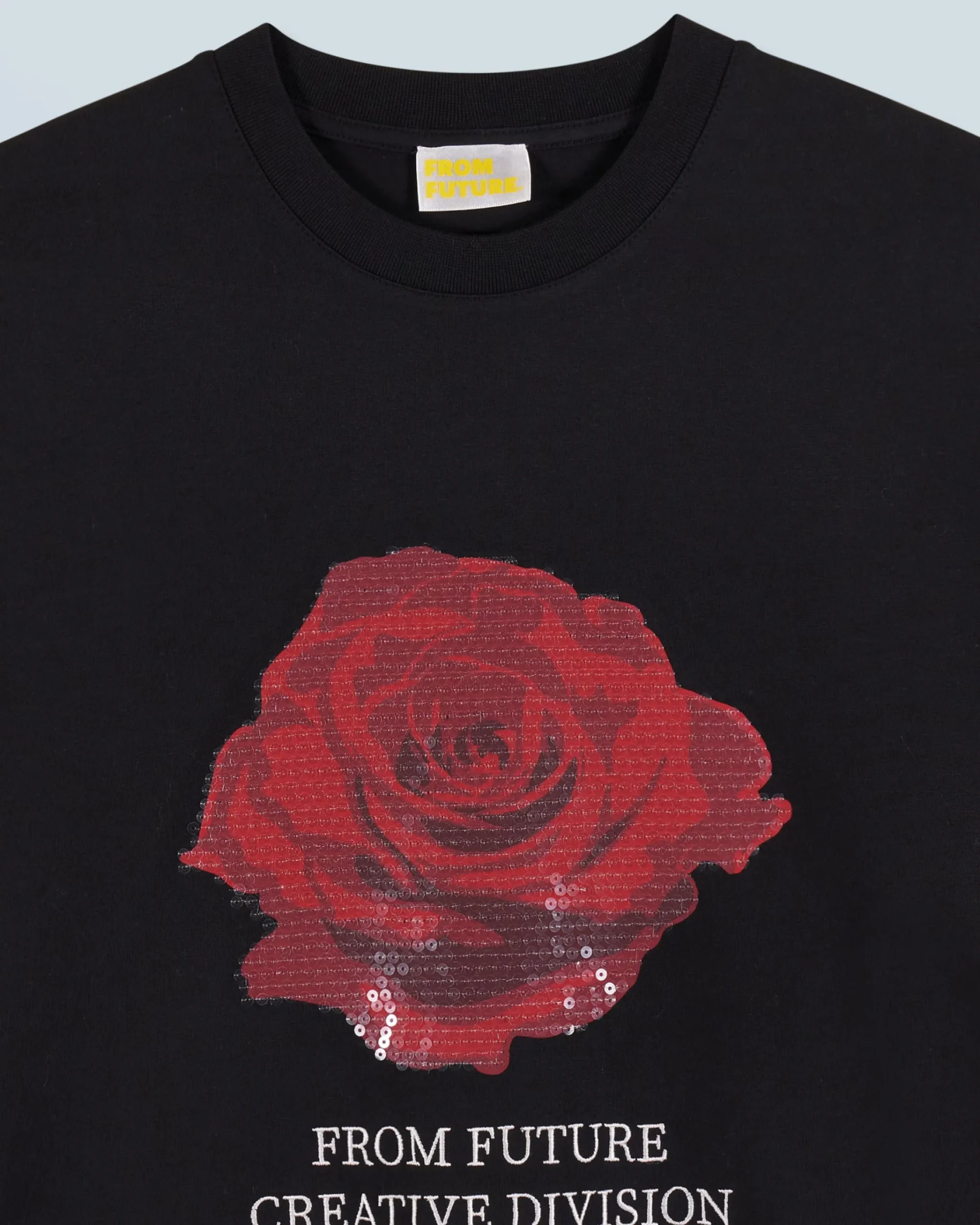FROM FUTURE T-Shirt Scollo tondo Maniche corte Rosa Nero Fashion