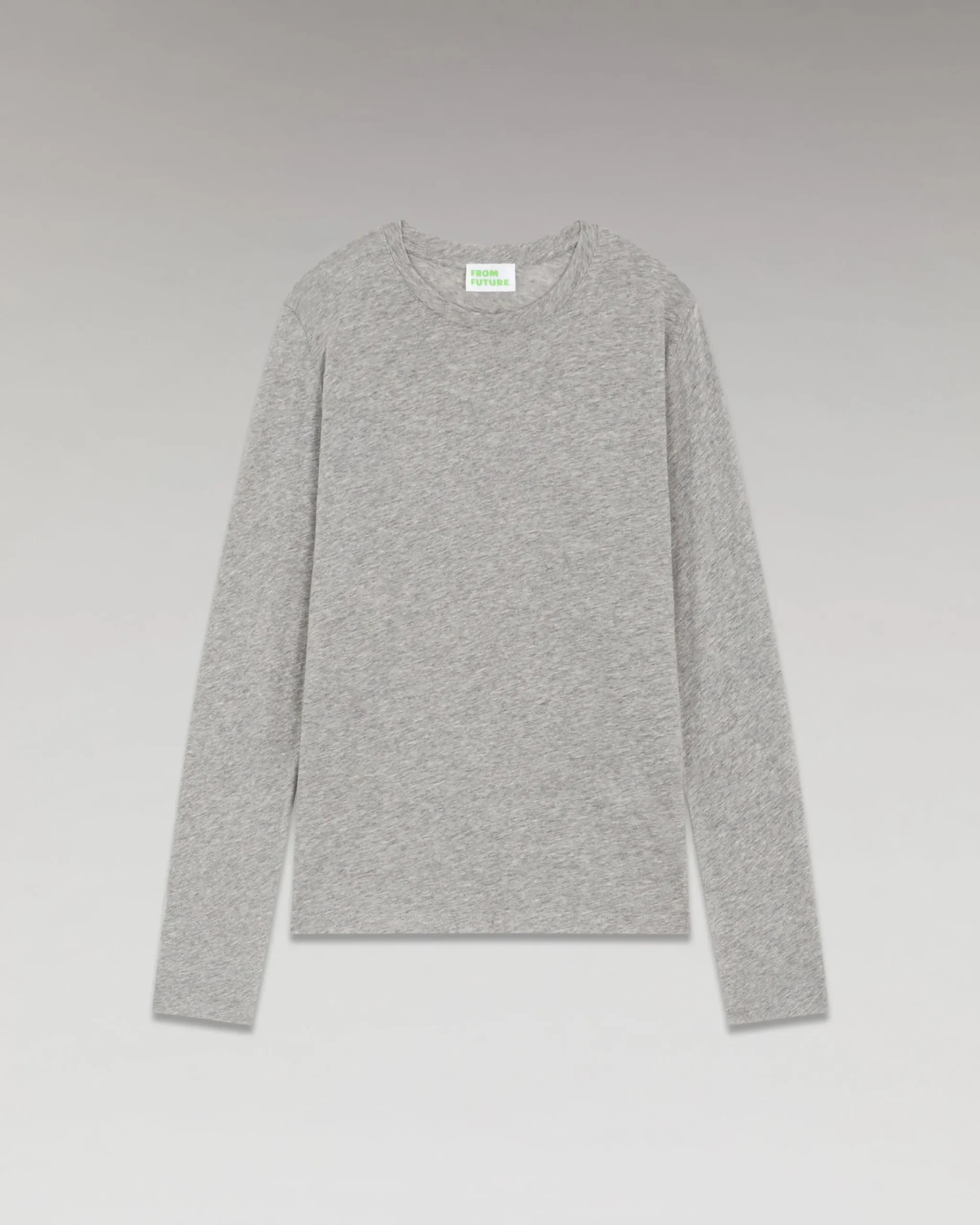 FROM FUTURE T-Shirt Scollo tondo Maniche lunghe Basic Grigioericascuro Sale