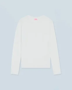 FROM FUTURE T-Shirt Scollo tondo Maniche lunghe Bianco Cheap