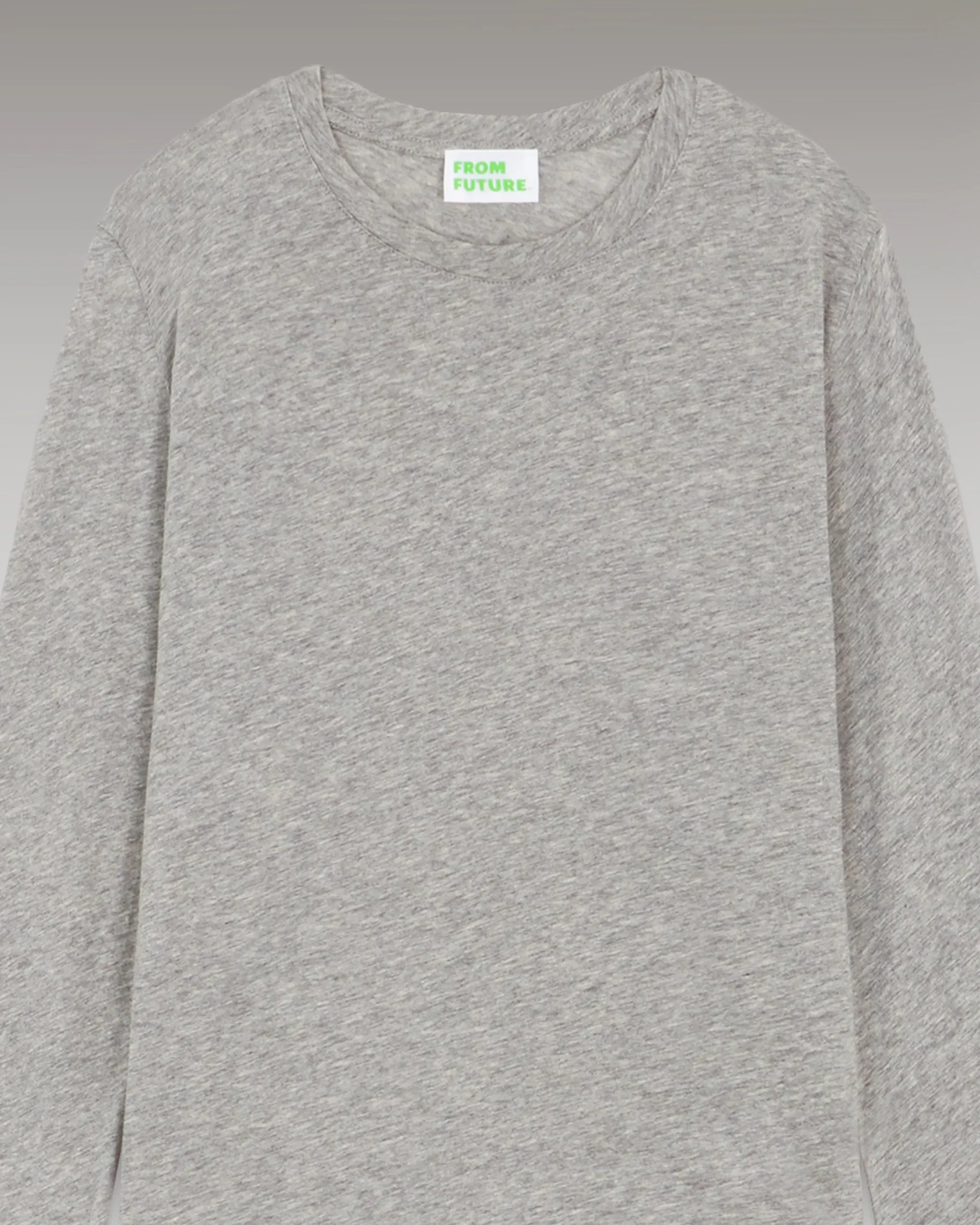 FROM FUTURE T-Shirt Scollo tondo Maniche lunghe Basic Grigioericascuro Sale