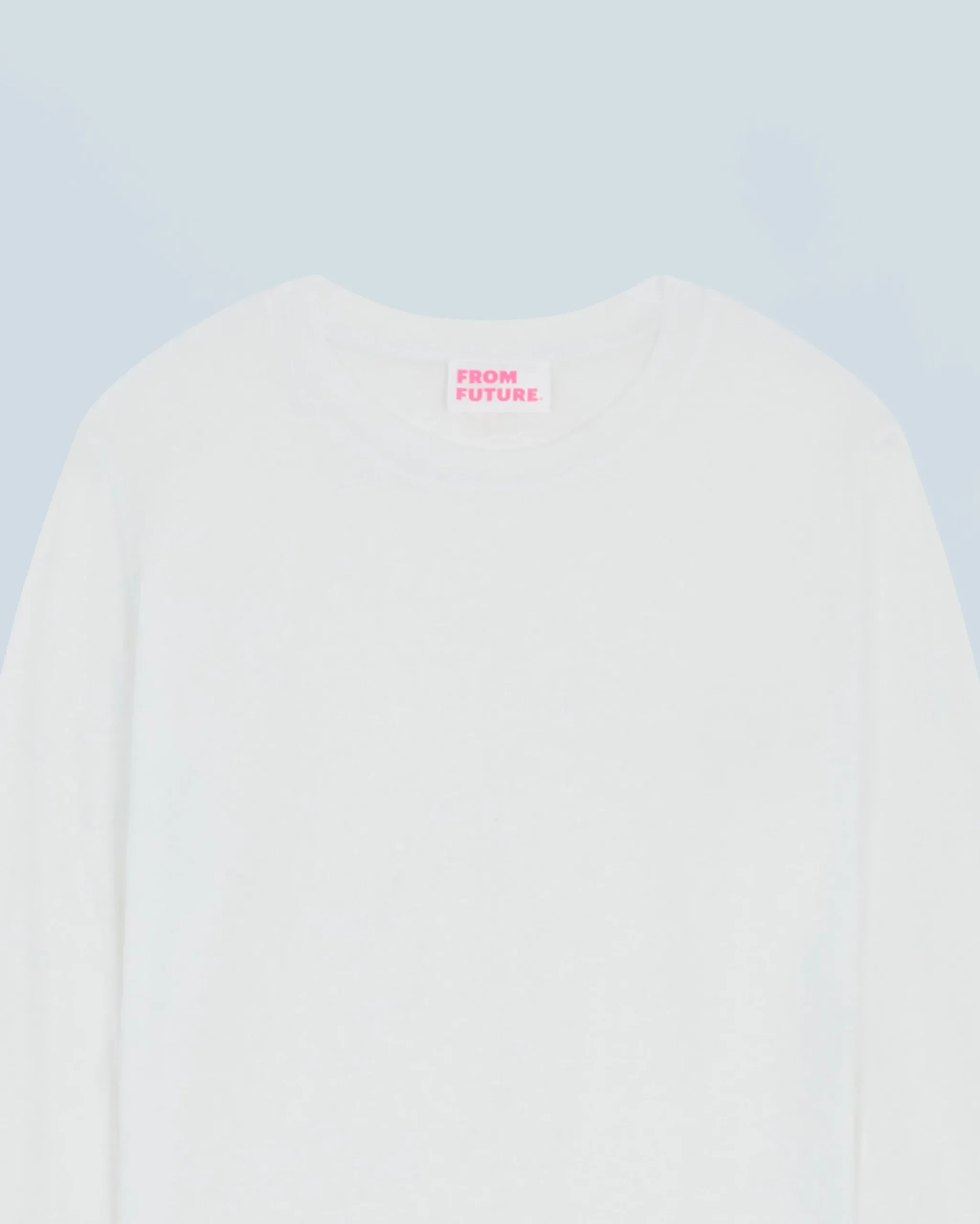 FROM FUTURE T-Shirt Scollo tondo Maniche lunghe Bianco Cheap