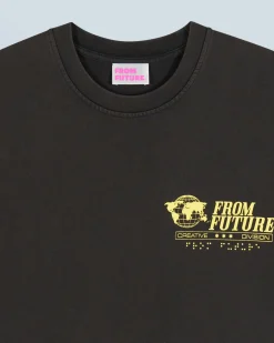 FROM FUTURE T-shirt Scollo tondo Maniche corte Ups Nerolavato Outlet