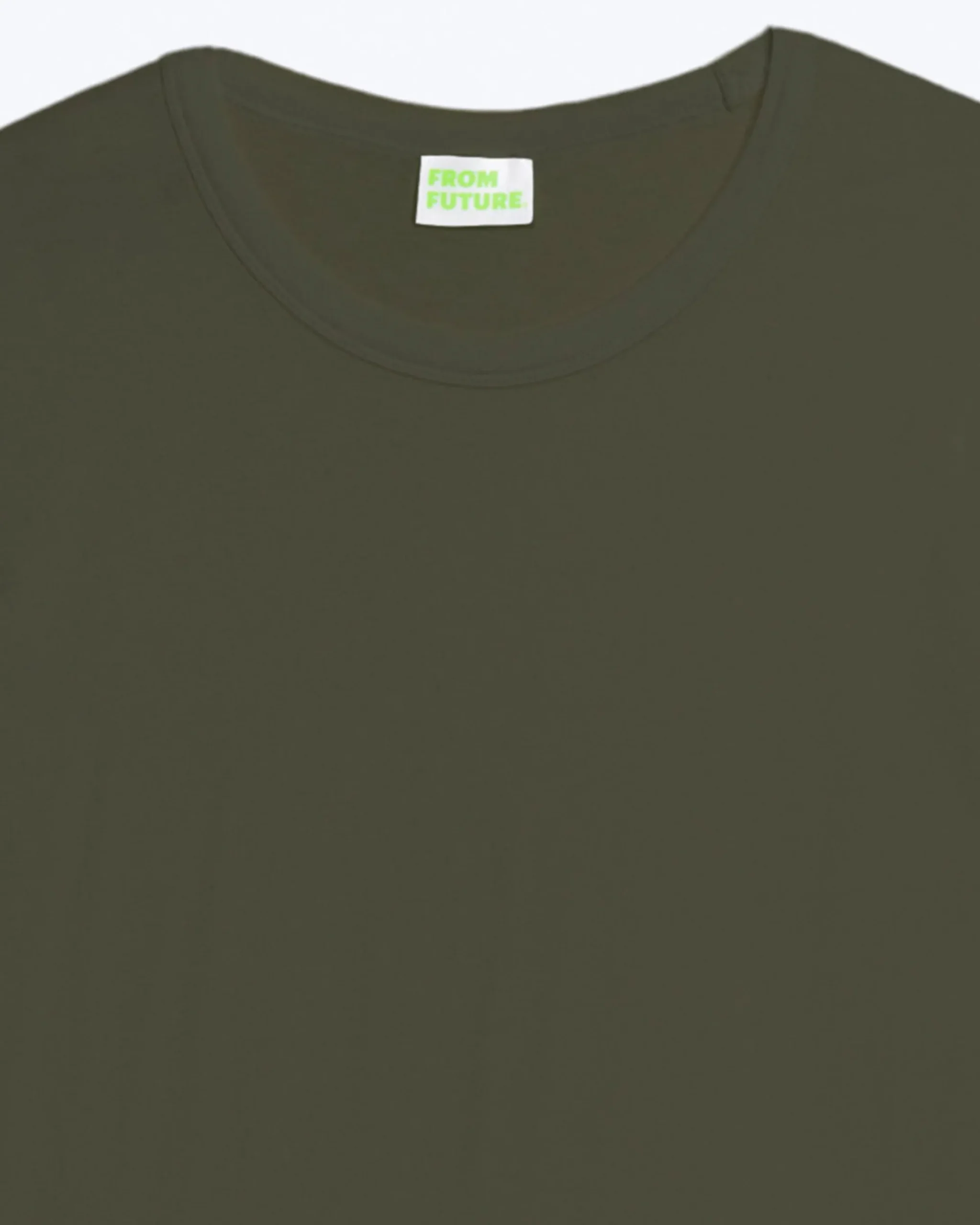 FROM FUTURE T-shirt Scollo tondo Tinta unita Cachi Flash Sale