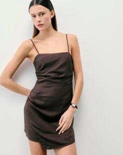 FROM FUTURE Vestito Corto con Spallina Rivka Cioccolato Store