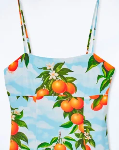 FROM FUTURE Vestito Corto con Spallina Billie Cieloarancione Discount
