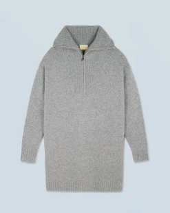 FROM FUTURE Vestito Corto Maniche lunghe Grigioericascuro Cheap