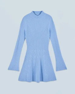 FROM FUTURE Vestito Corto Maniche lunghe BabyBlue Flash Sale
