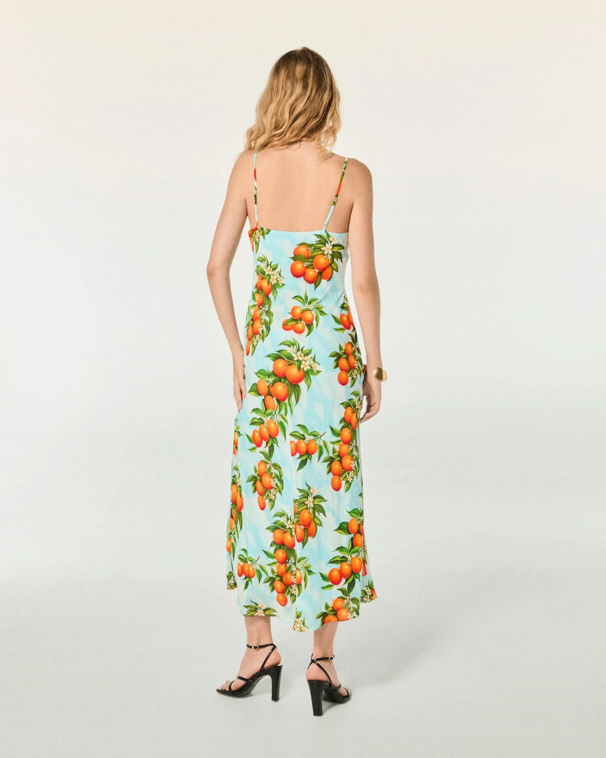 FROM FUTURE Vestito Lungo con Spallina Ilona Cieloarancione Cheap