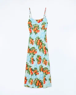 FROM FUTURE Vestito Lungo con Spallina Ilona Cieloarancione Cheap