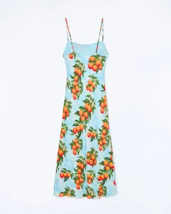 FROM FUTURE Vestito Lungo con Spallina Ilona Cieloarancione Cheap