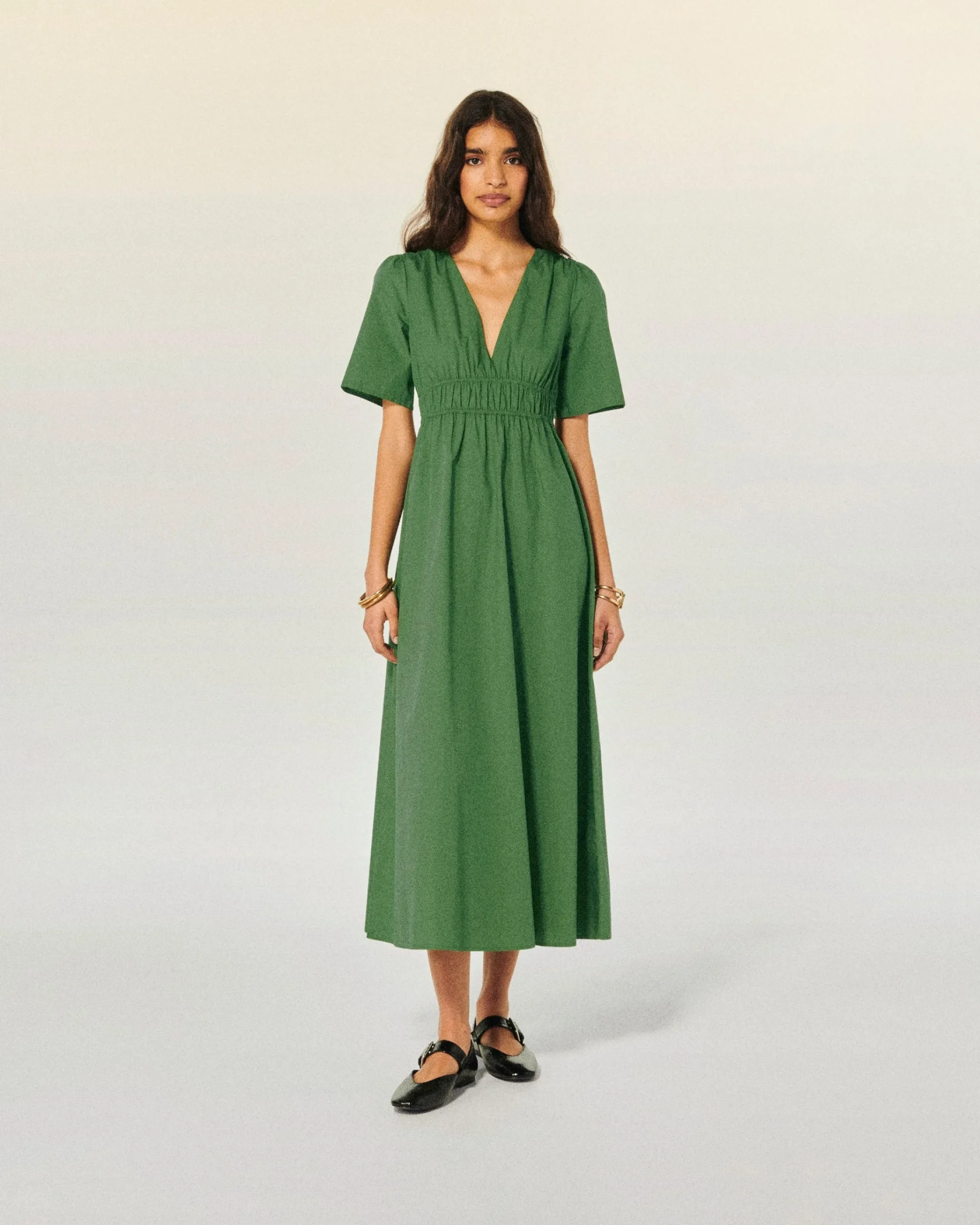 FROM FUTURE Vestito Lungo Maniche corte Gianna Cachi Clearance