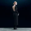 FROM FUTURE Vestito Lungo Maniche lunghe Nero Hot