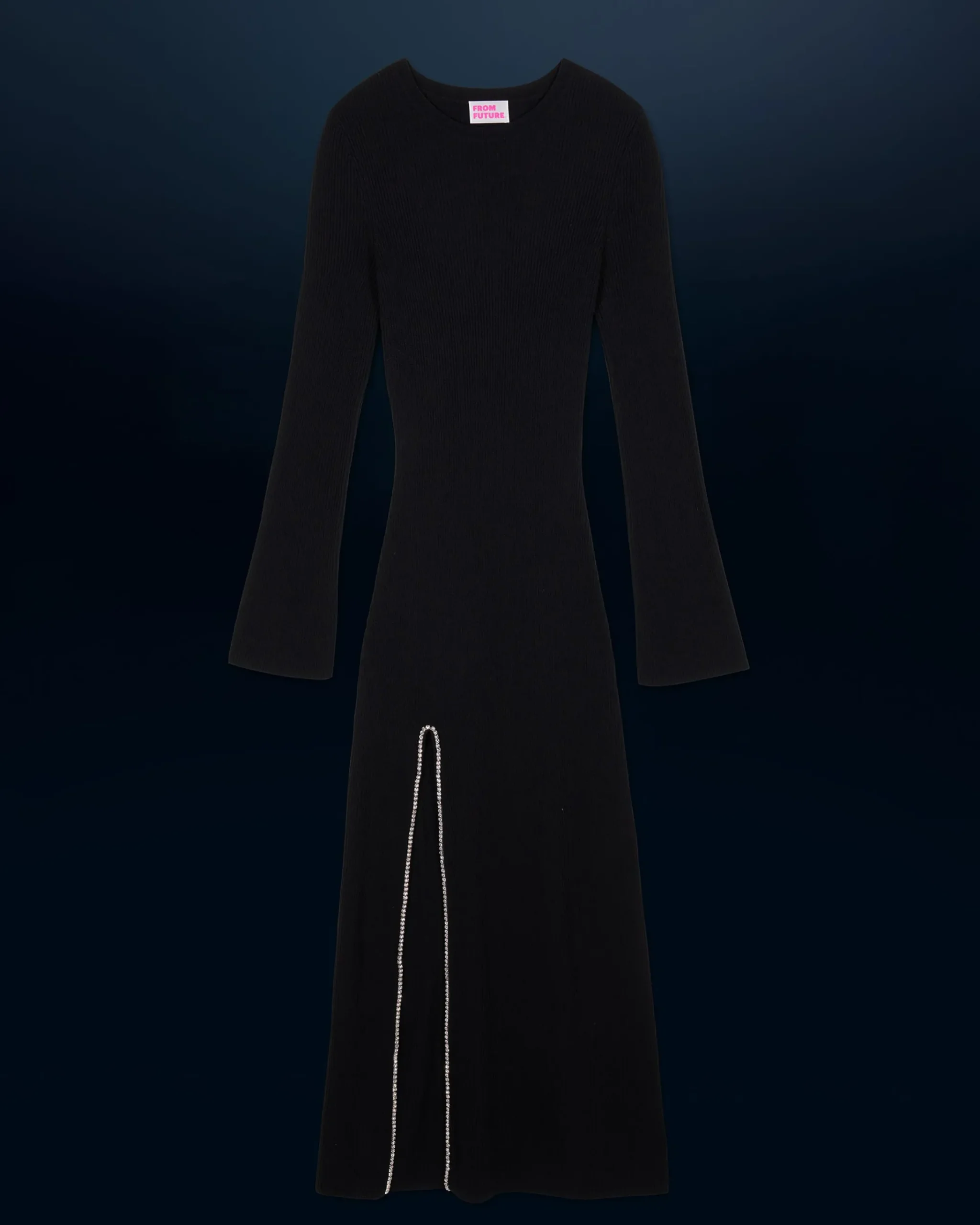 FROM FUTURE Vestito Lungo Maniche lunghe Nero Shop