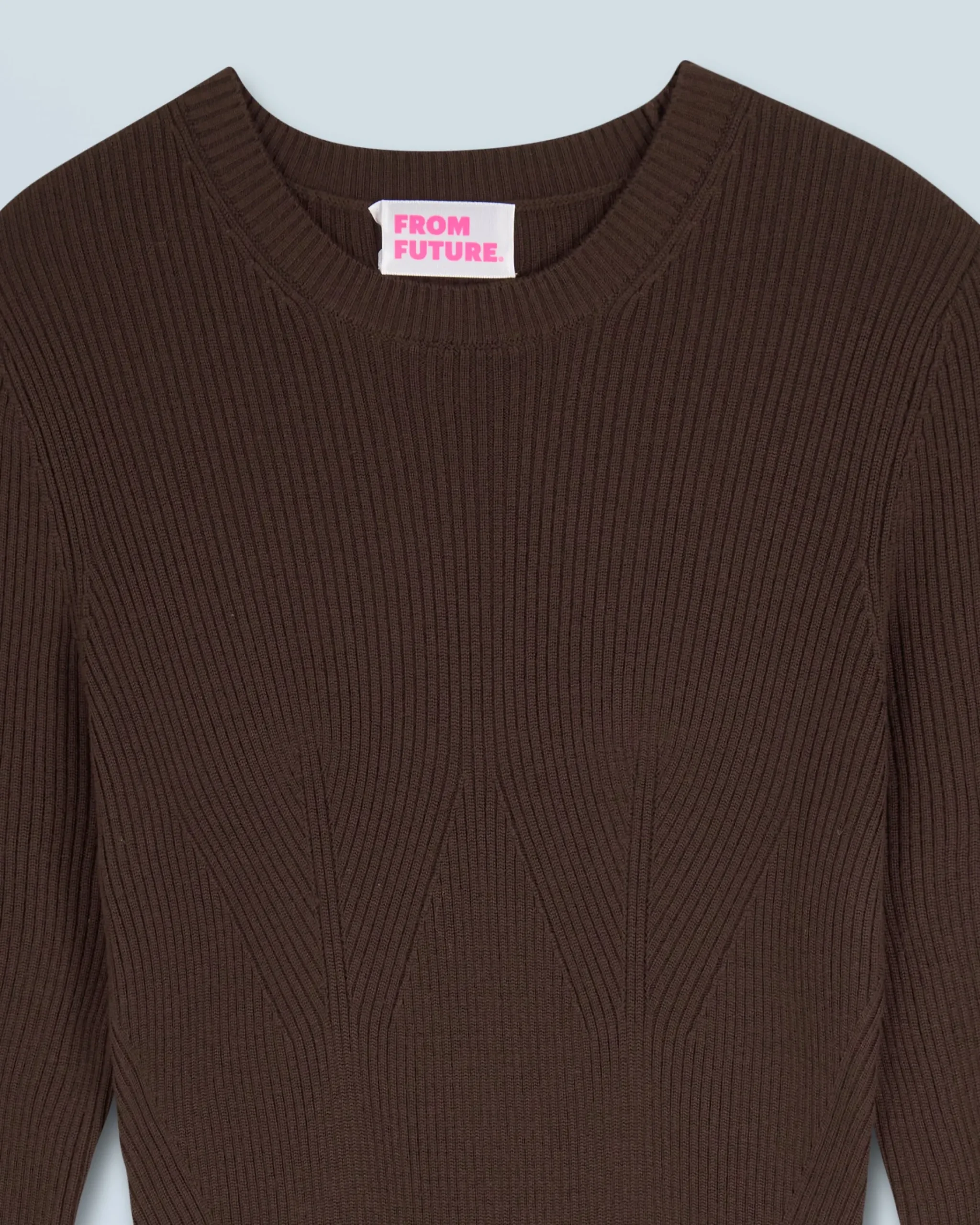 FROM FUTURE Vestito Lungo Maniche lunghe Cioccolato Cheap