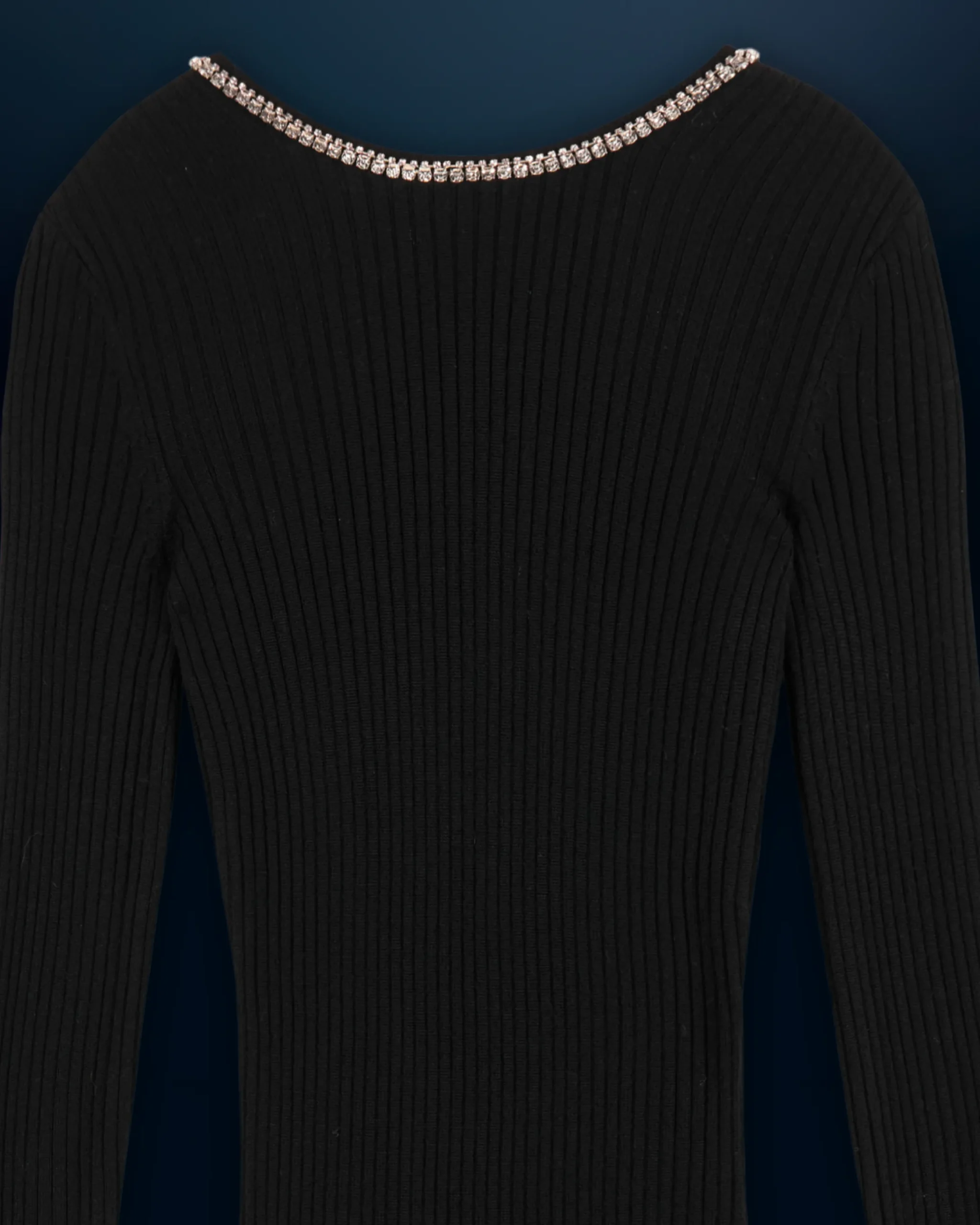FROM FUTURE Vestito Lungo Maniche lunghe Nero Hot