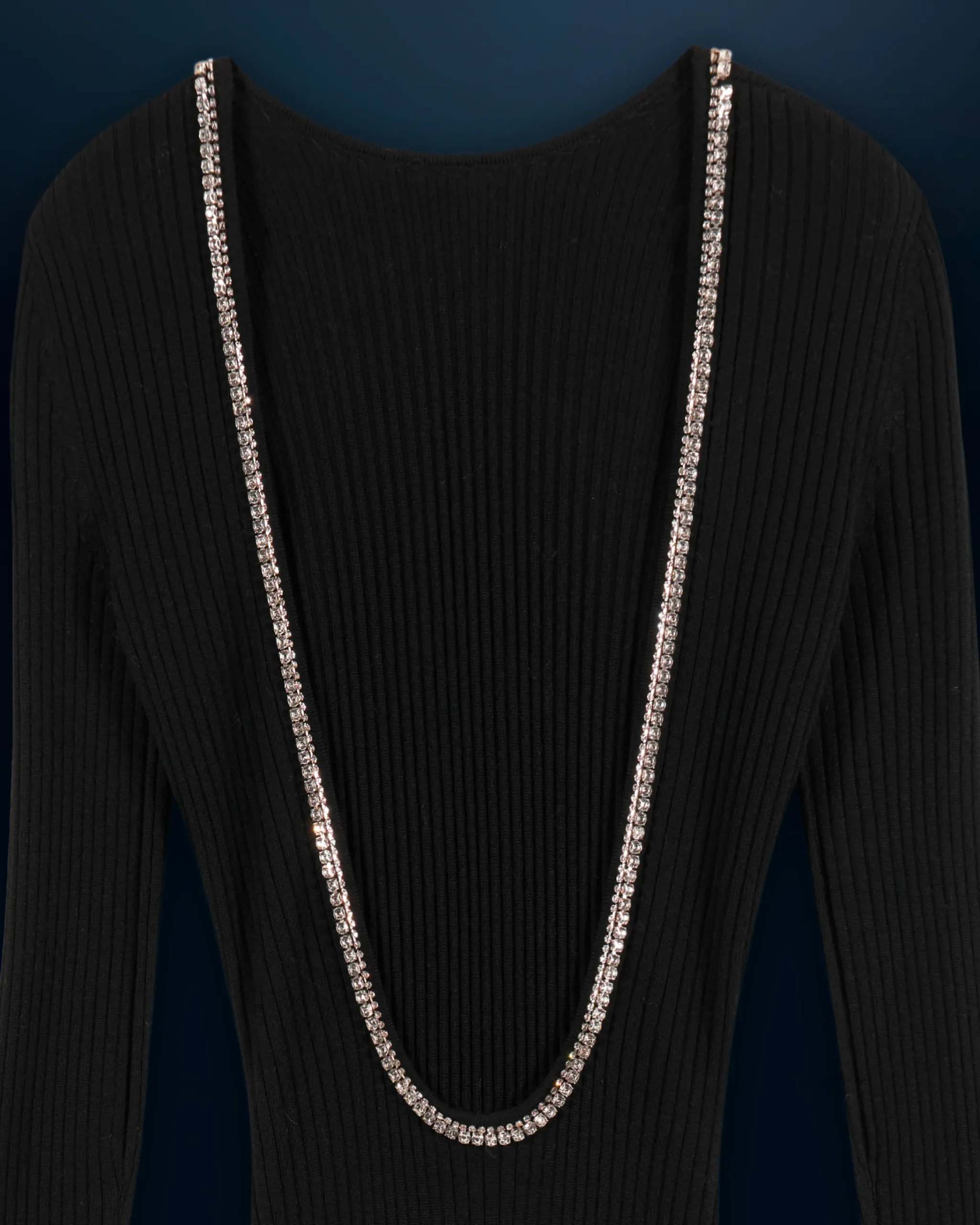 FROM FUTURE Vestito Lungo Maniche lunghe Nero Hot