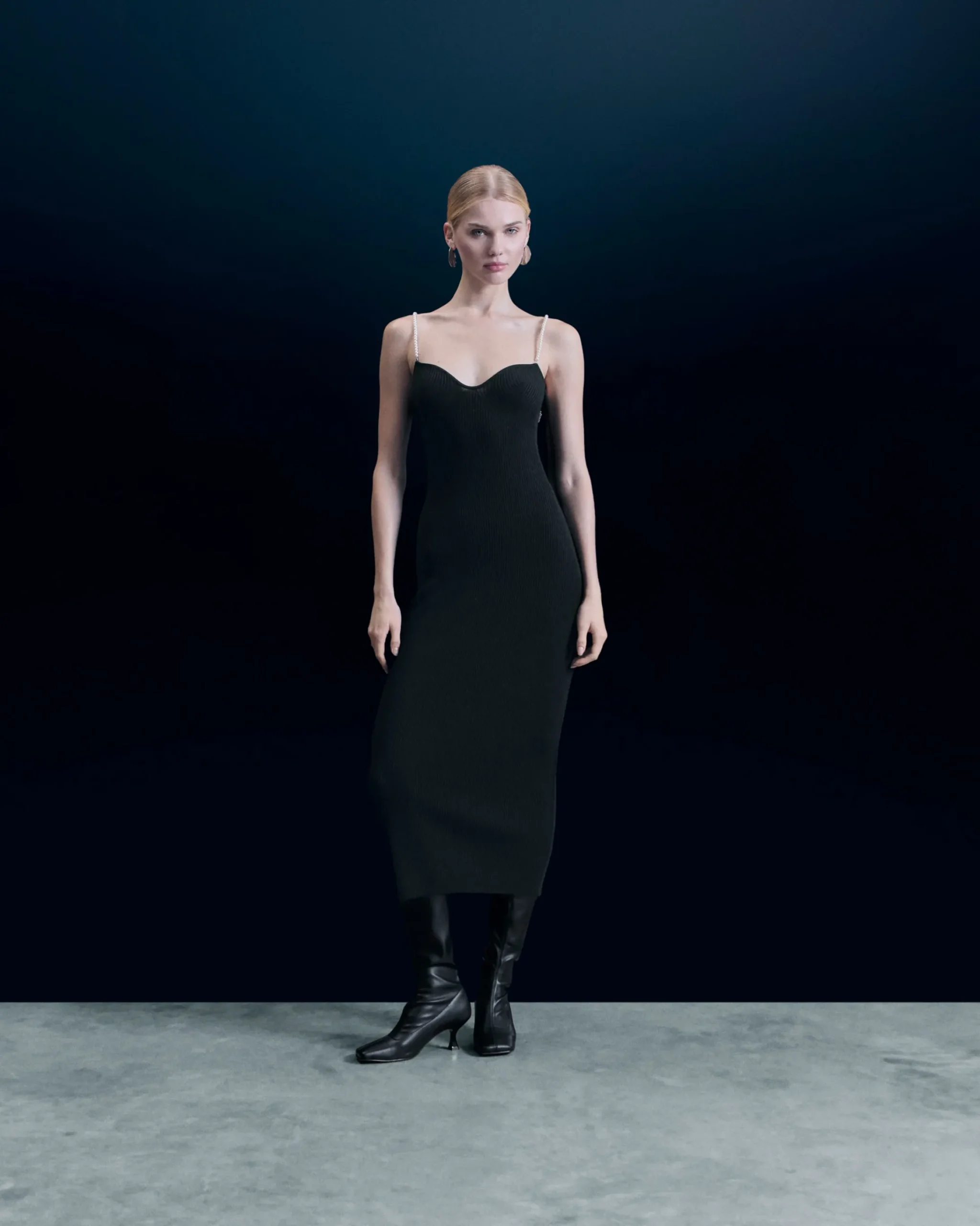 FROM FUTURE Vestito Lungo Spallina Nero Outlet
