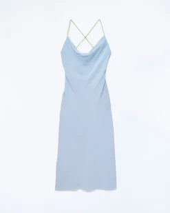 FROM FUTURE Vestito Lungo Spallina Emmy BabyBlue Shop
