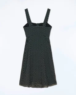FROM FUTURE Vestito Lungo Spallina Leatitia Pisellonero Sale