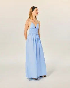 FROM FUTURE Vestito Lungo Spallina Liah BabyBlue Best