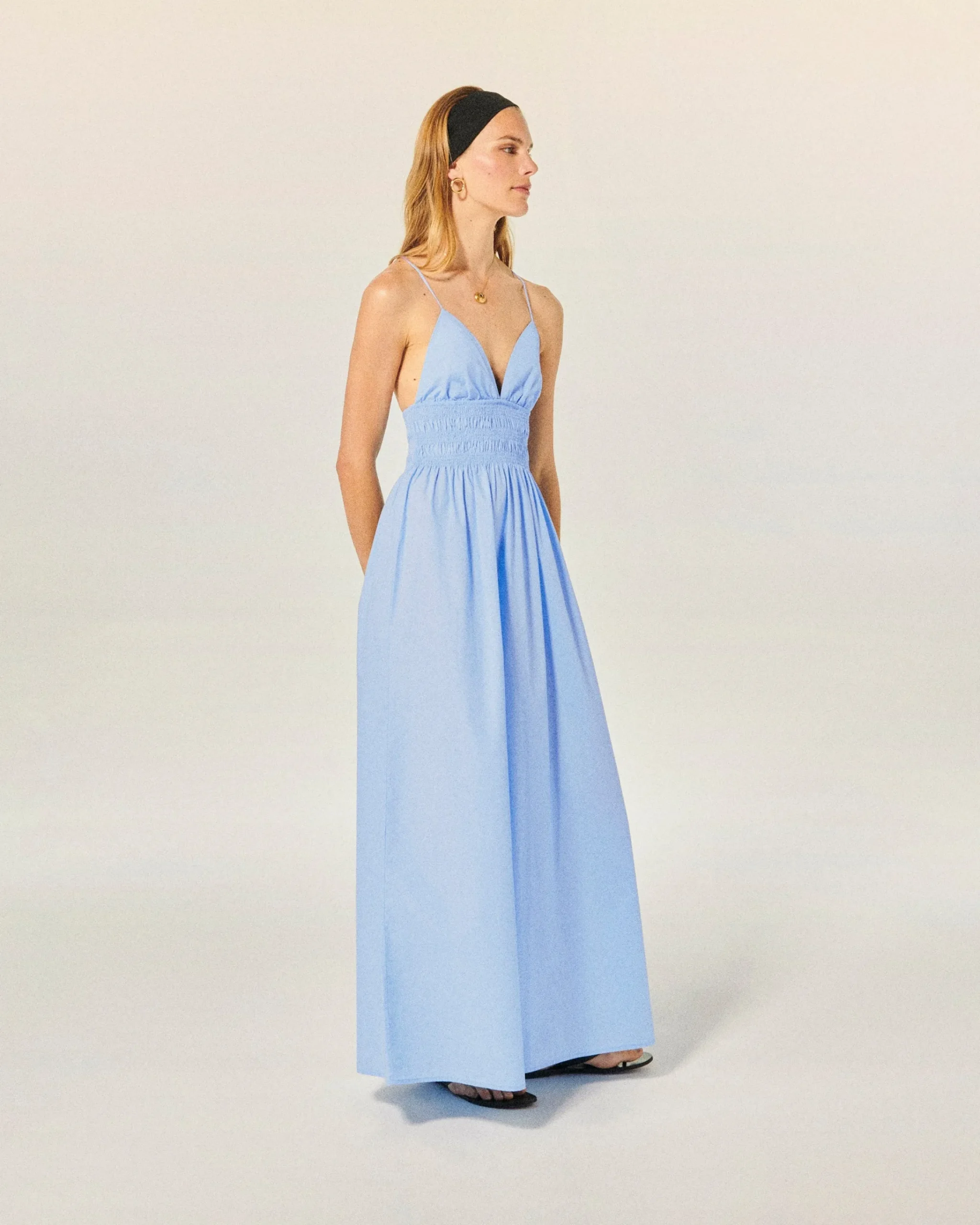 FROM FUTURE Vestito Lungo Spallina Liah BabyBlue Best