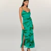 FROM FUTURE Vestito Lungo Spallina Mussolina MarvelousGreen Cheap