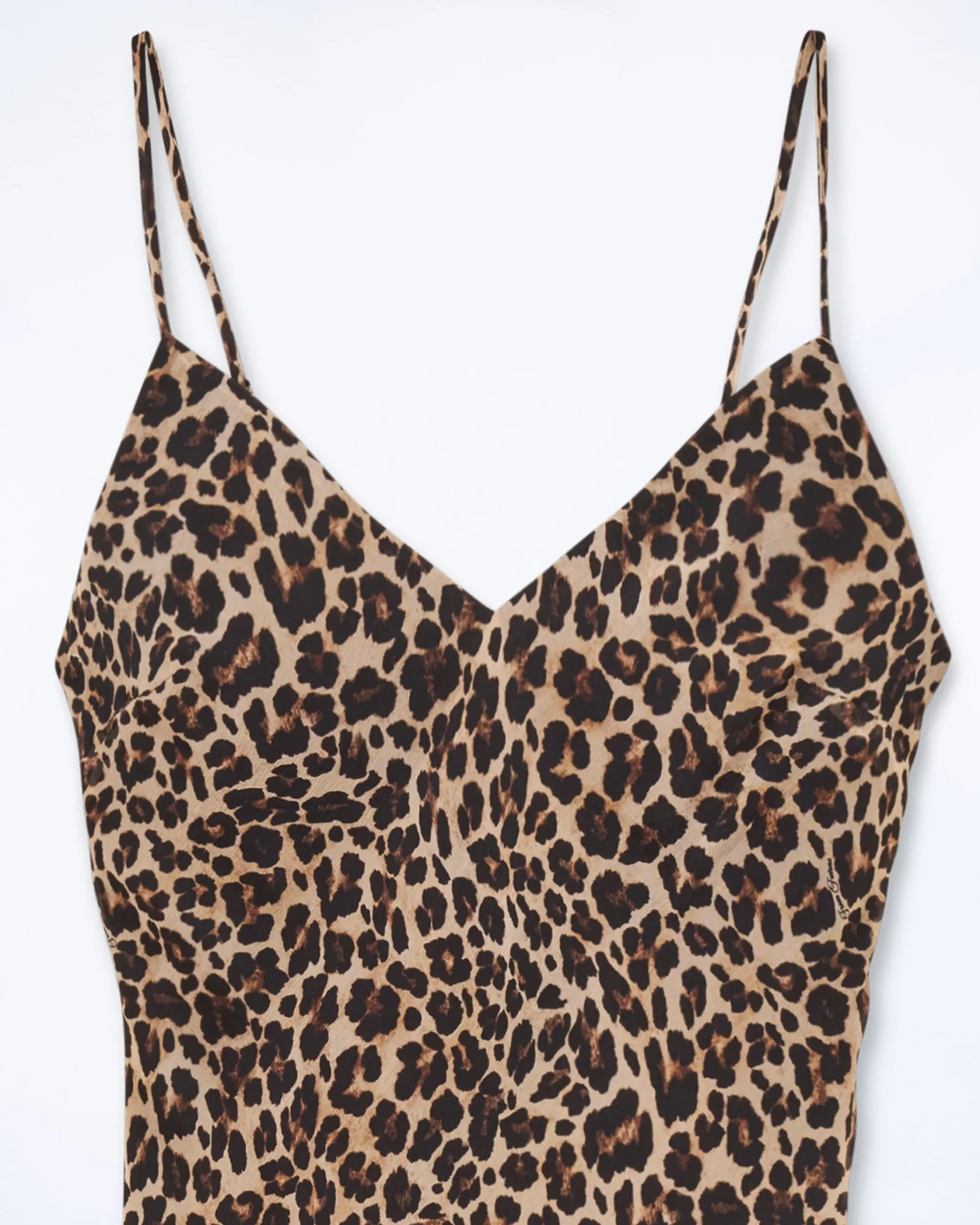 FROM FUTURE Vestito Lungo Spallina Mussolina WinterLeopard New
