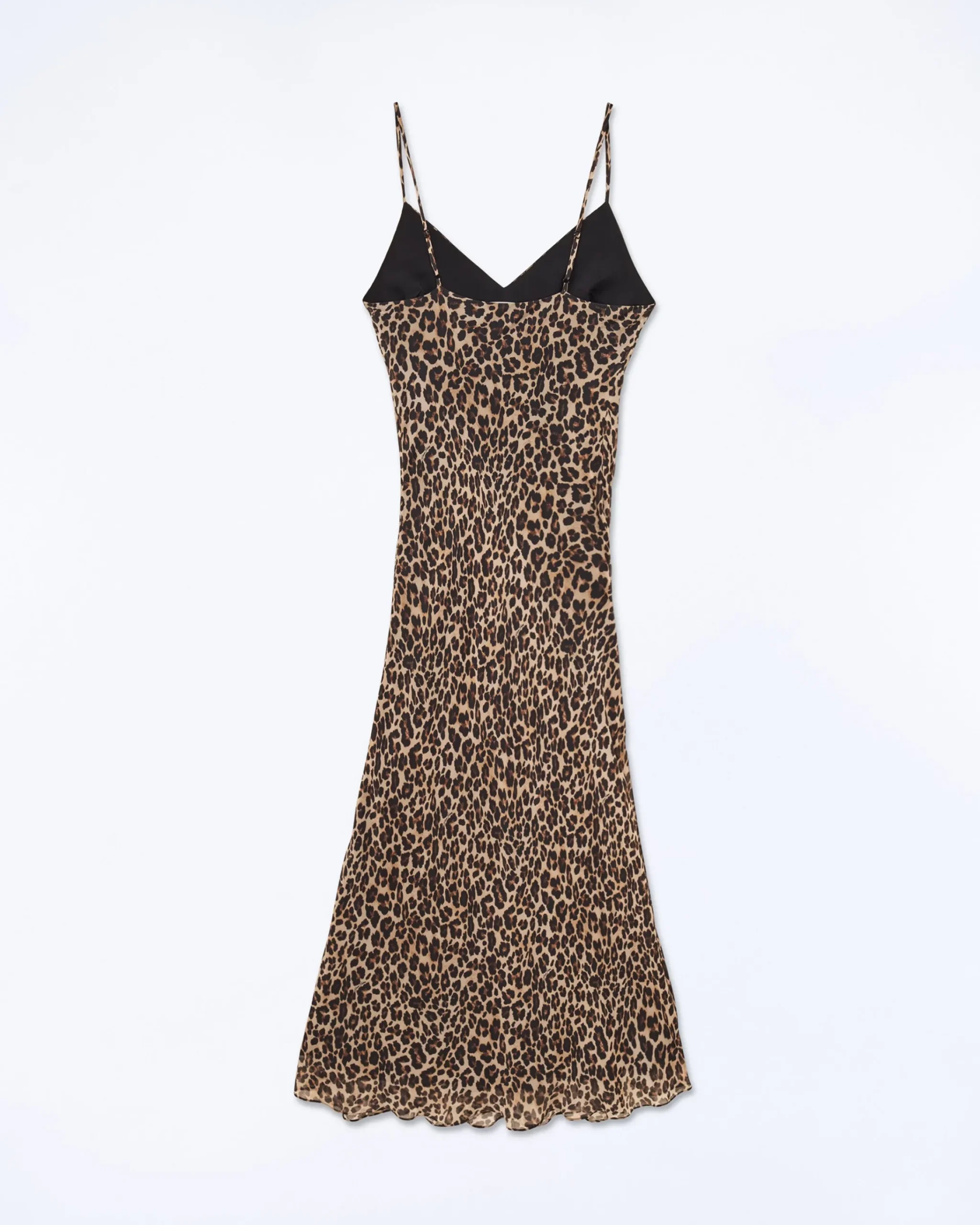 FROM FUTURE Vestito Lungo Spallina Mussolina WinterLeopard New