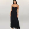 FROM FUTURE Vestito Lungo Spallina Noah Nero Clearance