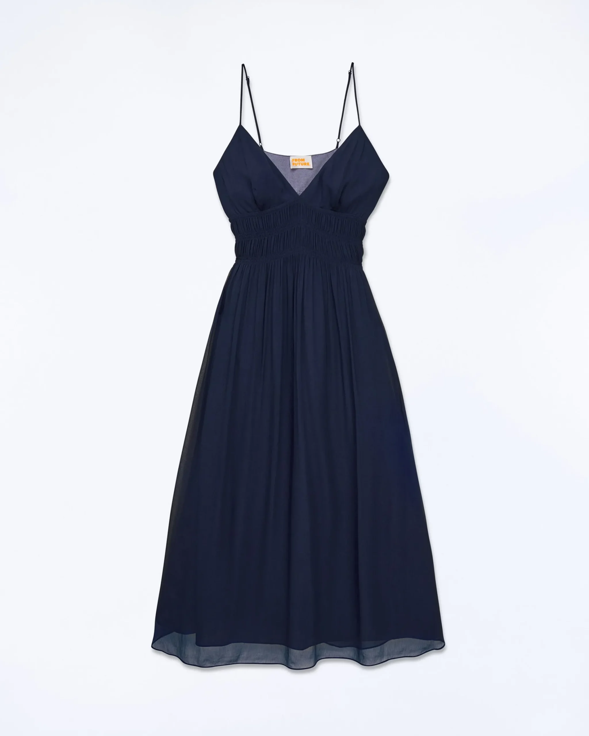 FROM FUTURE Vestito Lungo Spallina Sofia MarinaMilitare Fashion